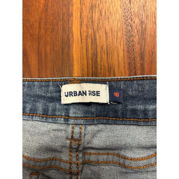 Urban Rise Boy’s Blue Denim Mid-Rise Straight Leg Jeans Medium Wash Size 16 - Picture 7 of 7